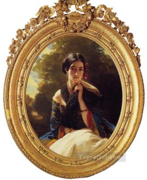  royalty Oil Painting - Princess Leonilla of Sayn Wittgenstein Sayn royalty portrait Franz Xaver Winterhalter